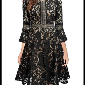 Elegant Black Lace Dress